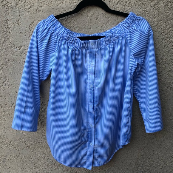 Striped off the shoulder top size: - Picture 2 of 6